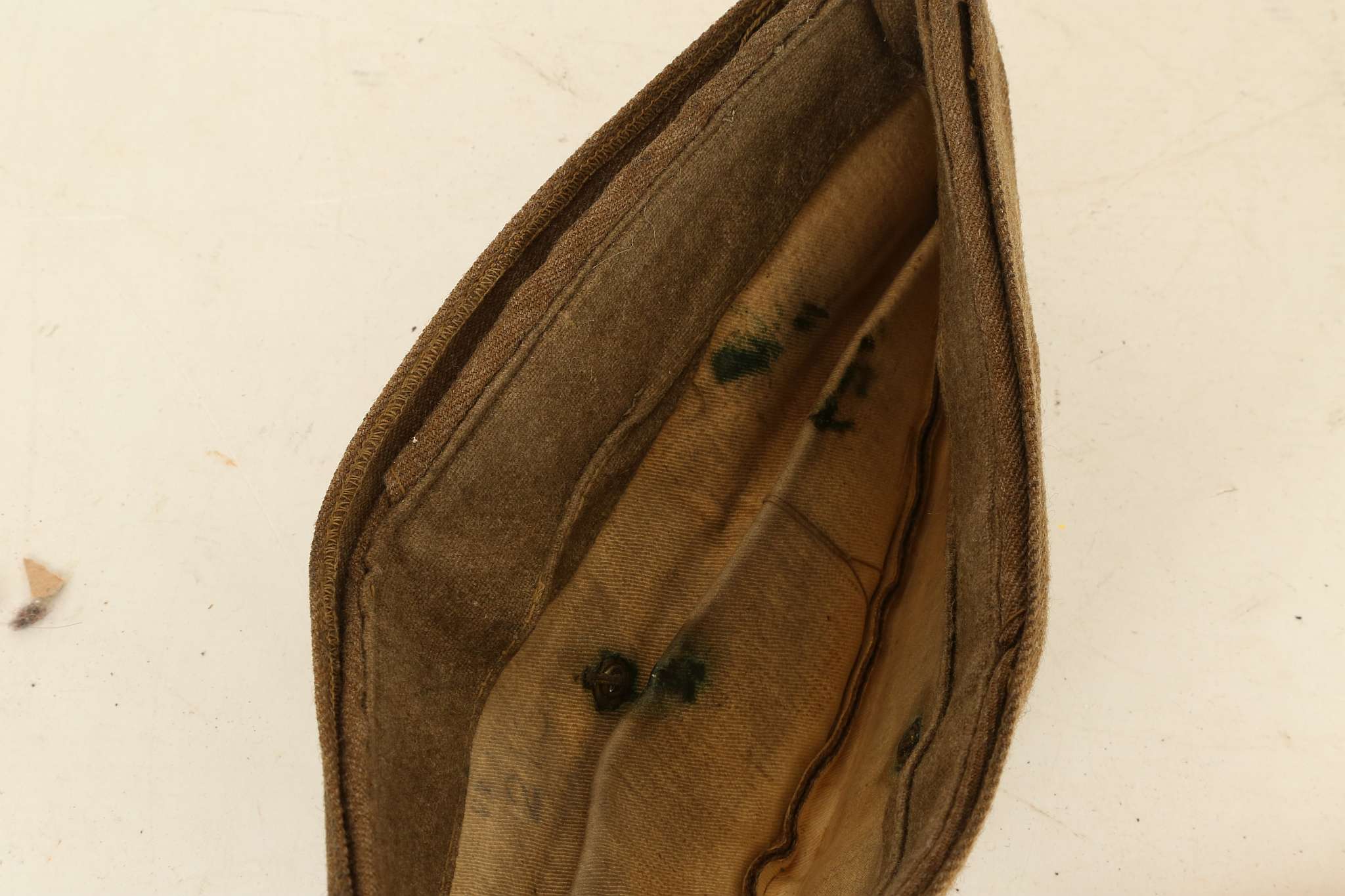 British Army WWII side caps; Officer's private pur - Image 7 of 8