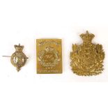 Duke of Wellington Regiment Victorian helmet plate