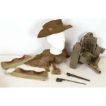 Australian Military slouch hat, named, a pair of c