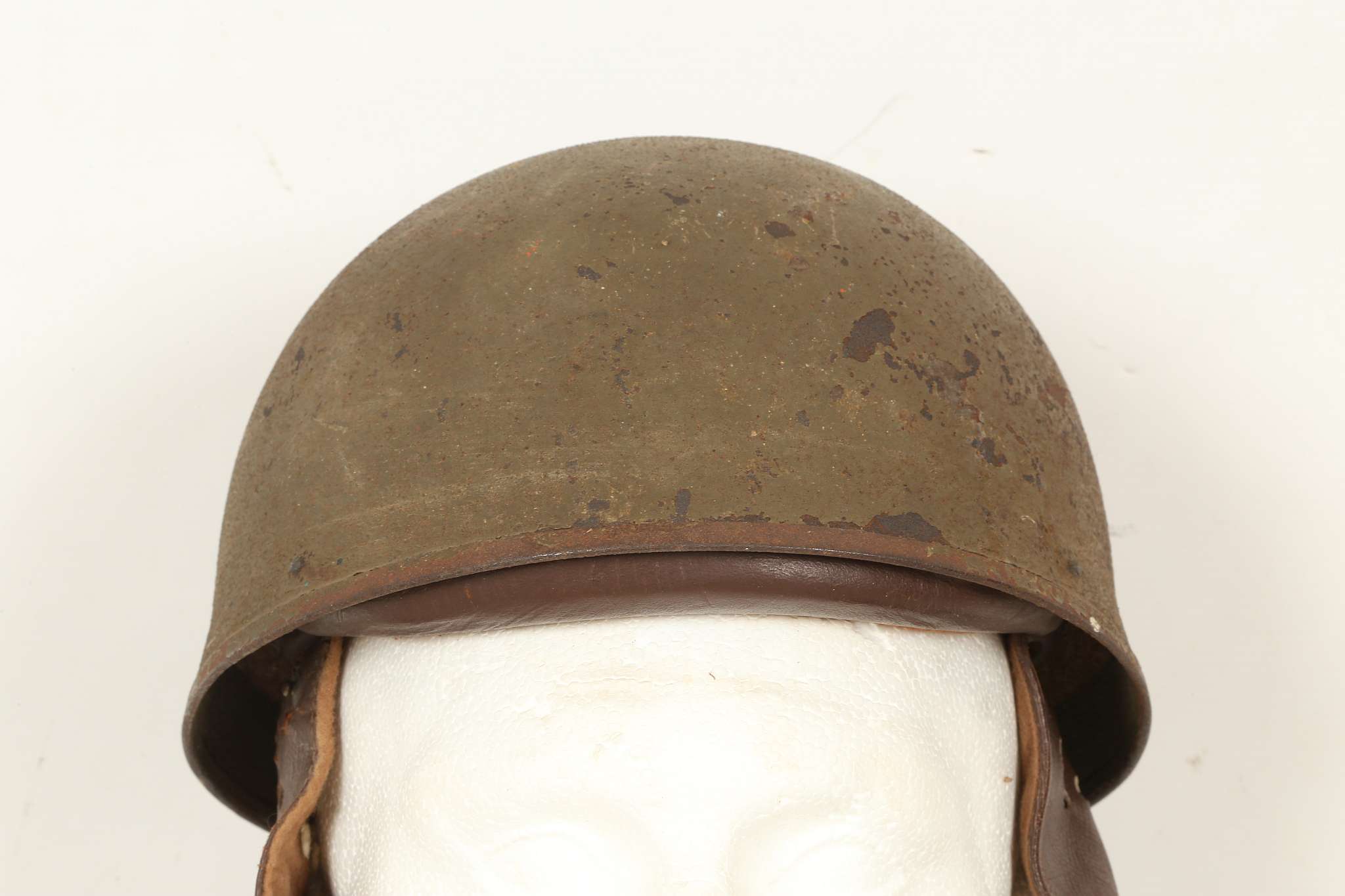 WWII British Army dispatch rider;s helmet, 1944 st - Image 3 of 10