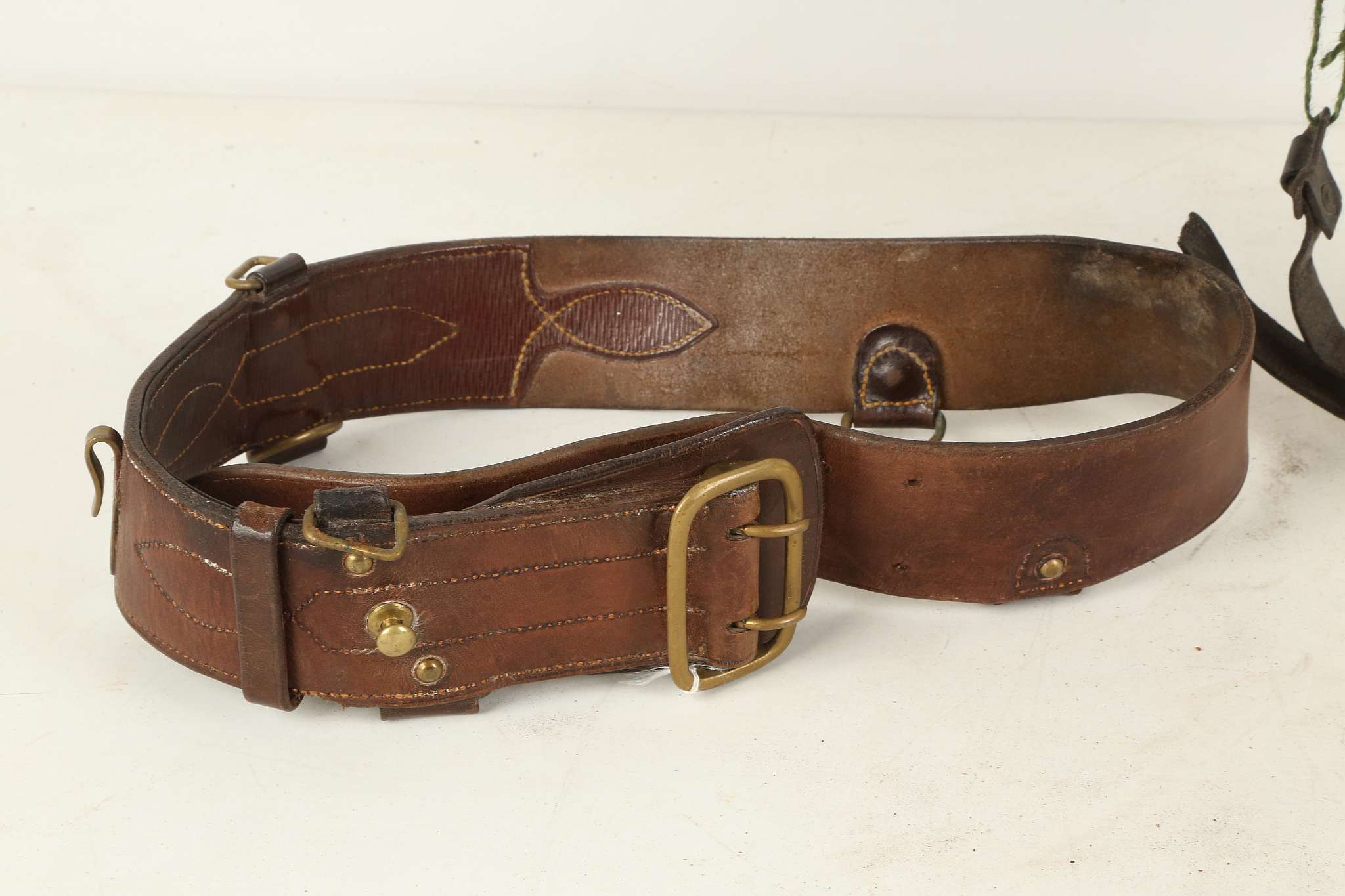 WWI army equipment; 1917 stamped Sam Browne belt, - Image 2 of 10