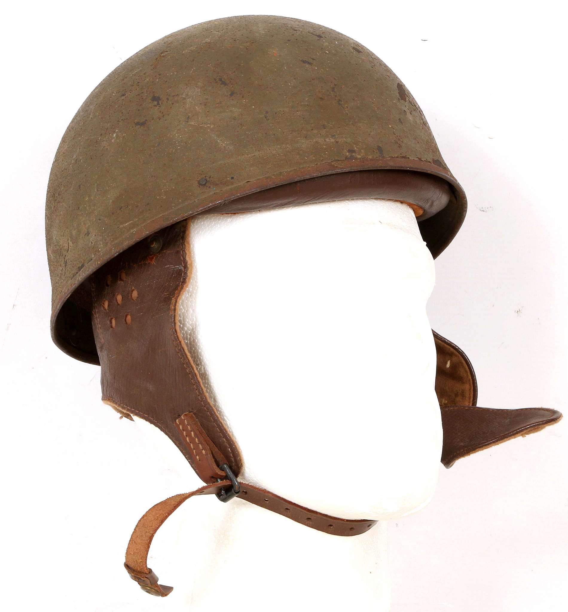 WWII British Army dispatch rider;s helmet, 1944 st