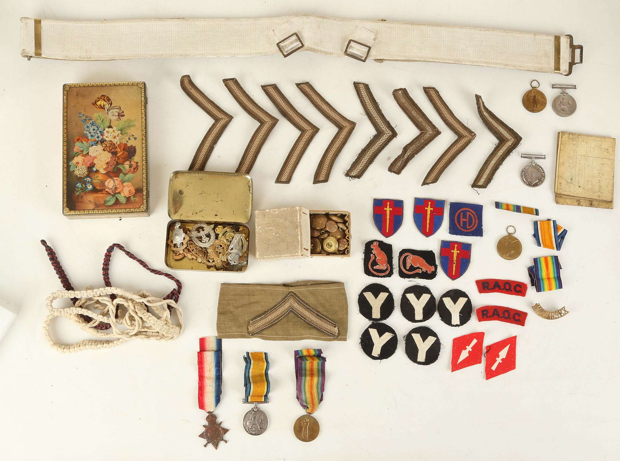 WWI medals, buttons, badges, titles and other WWII