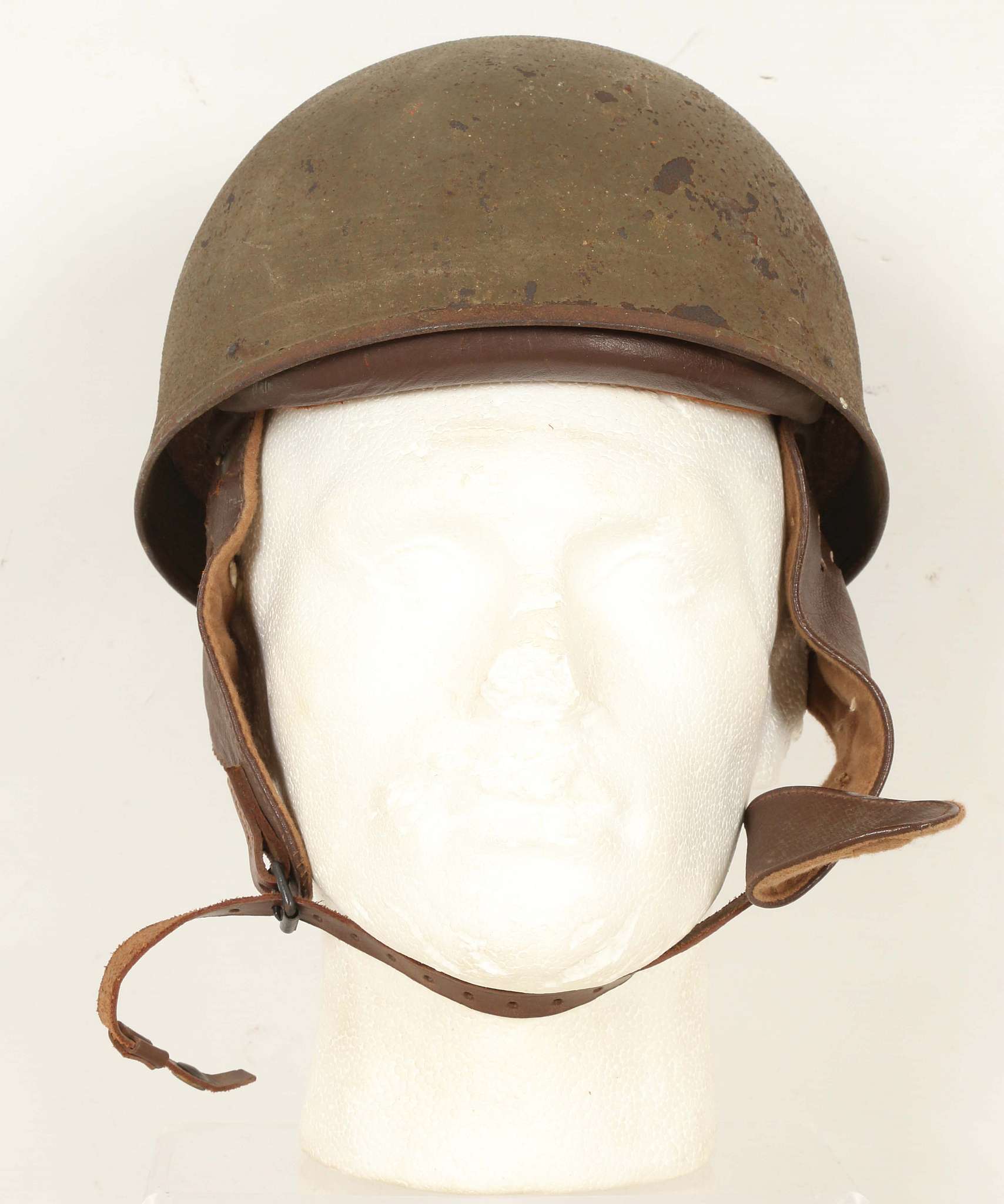 WWII British Army dispatch rider;s helmet, 1944 st - Image 2 of 10