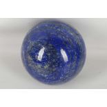 A lapis lazuli sphere, 11cm diameter.