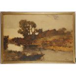 John Terris R.S.W.. 1865-1914, 'Sunset Riverscape'