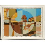James Arnold Martin, an oil and acrylic 'Gizeh No.2'. Framed. 60 x 83cm.