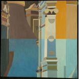 James Arnold Martin, four large architectural compositions. Oil on panel and acrylic on panel. (4).