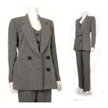GIANFRANCO FERRE THREE-PIECE OUTFIT, 1980s, comprising a jacket, waistcoat and trousers, size 40 (3)