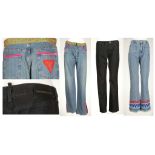 VINTAGE DENIM JEANS, three pairs including Emporio