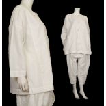 ISSEY MIYAKE PLANTATION OUTFIT, 1980s, in white co