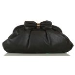VALENTINO 'RED' CLUTCH, black leather with decorat
