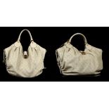 LOUIS VUITTON MAHINA TOTE, cream calf leather with