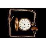 An early 20th century, 9ct gold cased full Hunter pocket watch by 'Thomas Russell & Son -