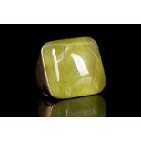 An 18ct gold and green backed rutile quartz dress ring by Roberto Coin. Size M. Weight 29.3g.