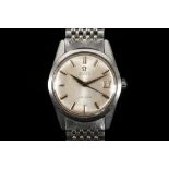 A gent's c.1960's stainless steel cased 'Omega - Seamaster' automatic wristwatch, with silvered