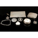 A 19th century, Chester hallmarked silver, open faced pocket watch, together with a miscellaneous