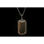 An 18ct two-tone gold 'Army For Peace' dog-tag pendant by Roberto Coin, set with ruby and