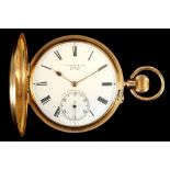 An early 20th century, English 18ct gold cased full Hunter pocket watch 'The Strand Watch' by S.