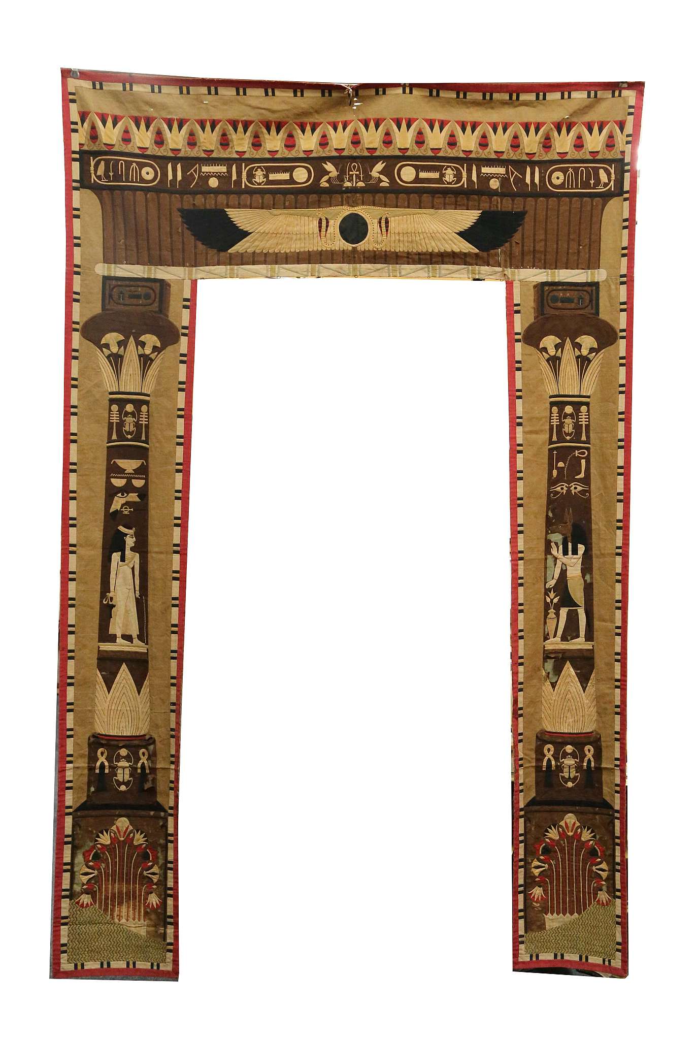 A NUBIAN OVER-DOOR HANGING EGYPTIAN-STYLE SCENE 275cm x 180cm