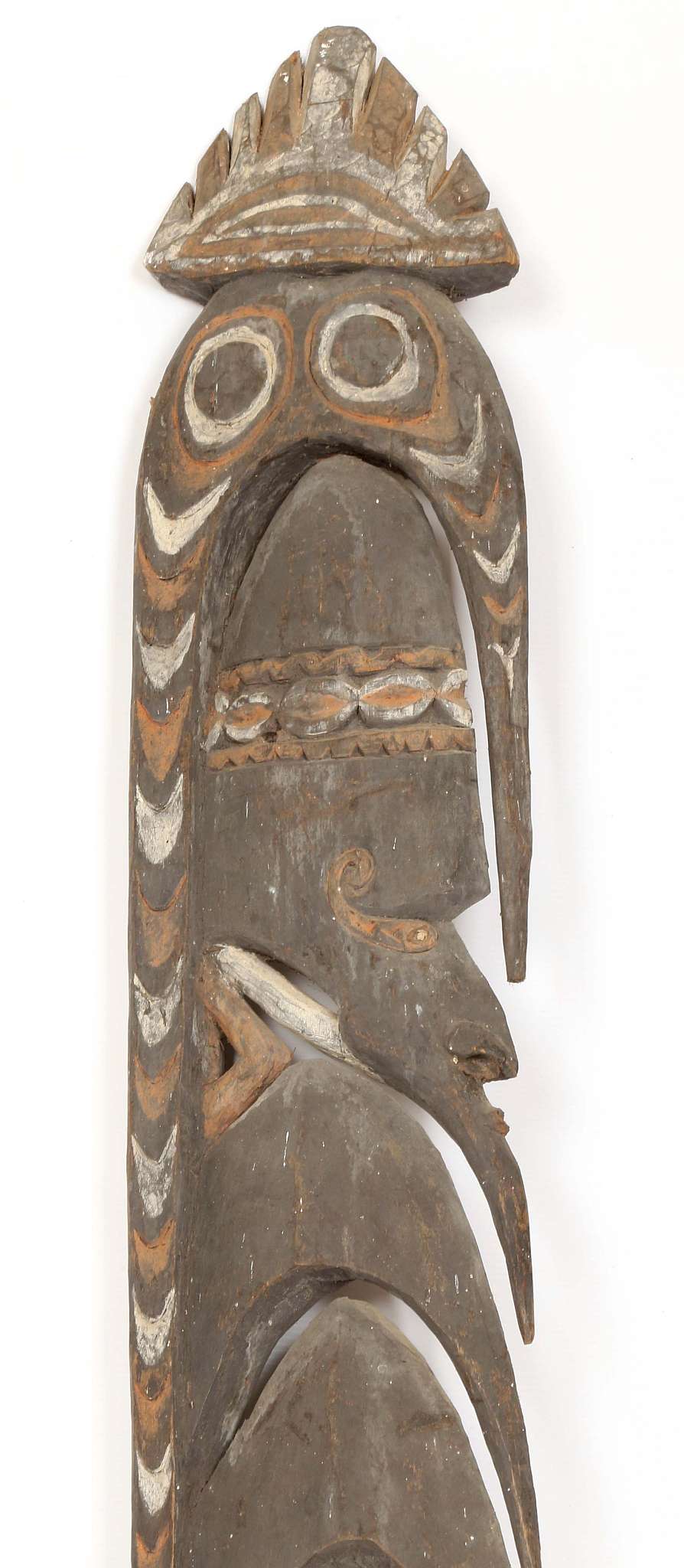 A KOREWORI 'YIPWON' HOOK FIGURE, PAPUA NEW GUINEA Carved from a single piece of wood, with typical - Image 2 of 4