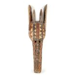 A MOSSI ‘WAN-NYAKA’ ANTELOPE MASK, BURKINA FASO  With long ears, short horns and elongated muzzle,