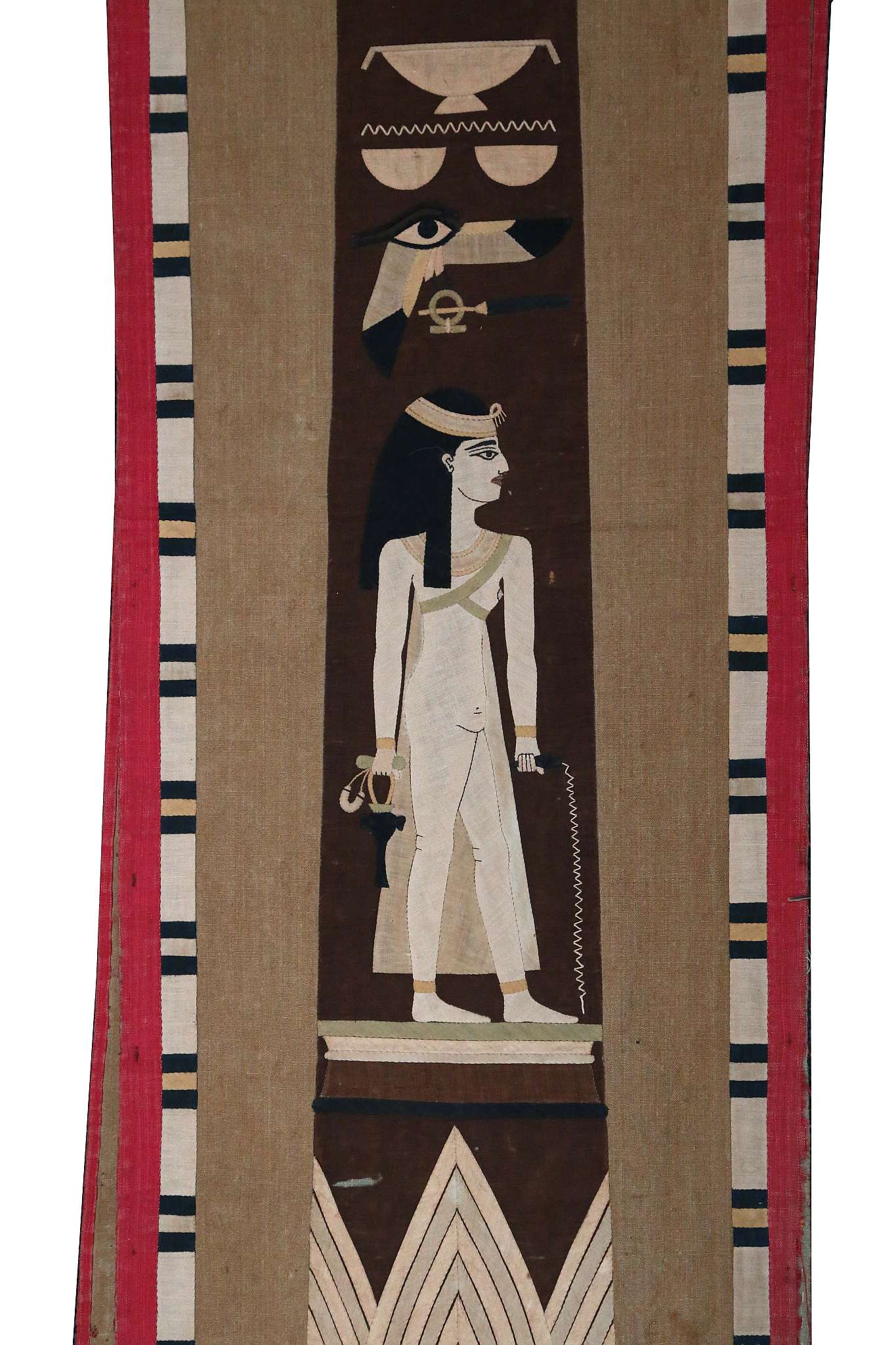 A NUBIAN OVER-DOOR HANGING EGYPTIAN-STYLE SCENE 275cm x 180cm - Image 2 of 6