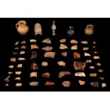 A GROUP OF ANCIENT TERRACOTTA VESSEL FRAGMENTS Chalcolithic Period to Roman Period, circa 6th