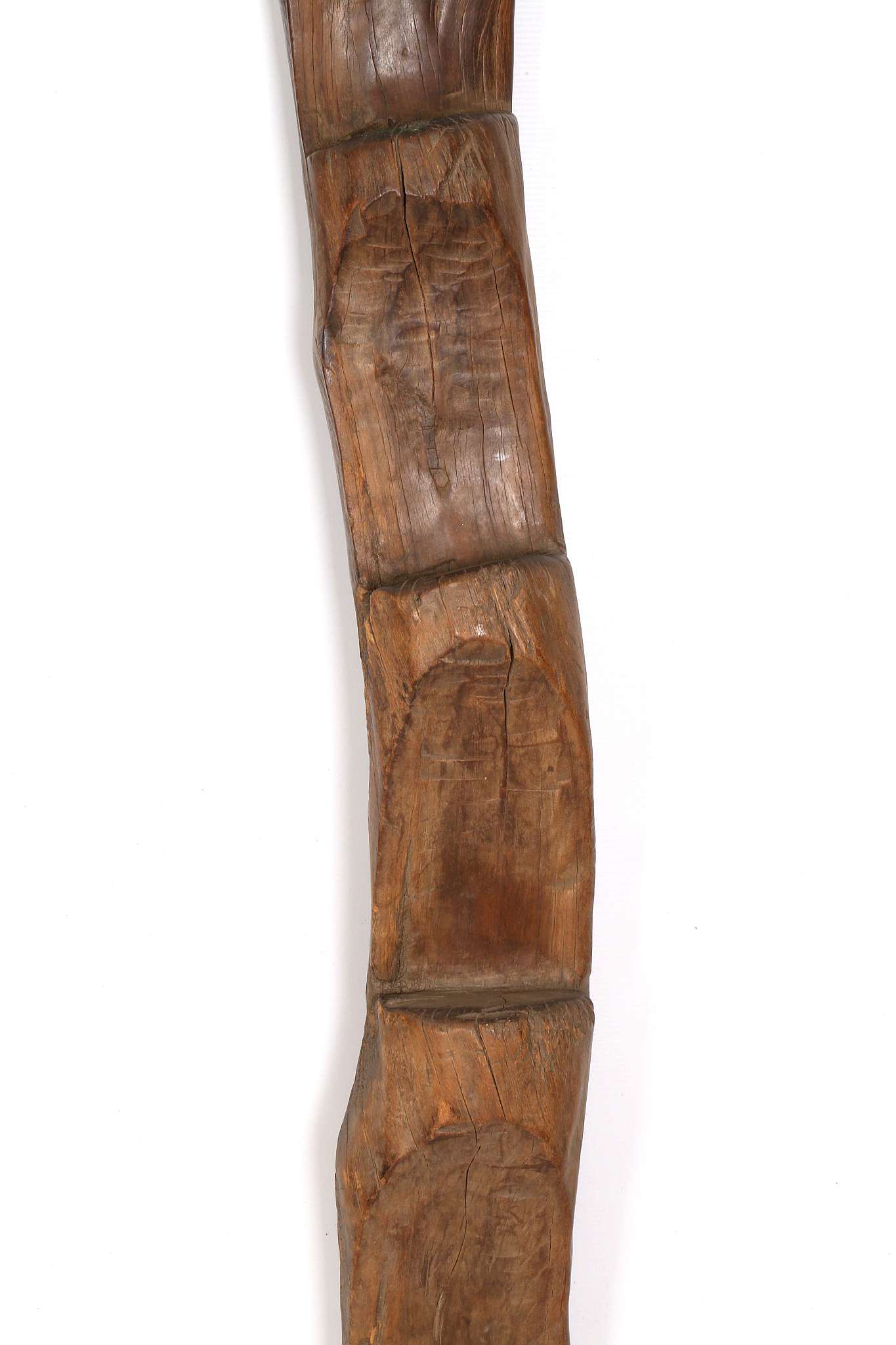 A DOGON LADDER, MALI Of typical stepped, Y-shaped form, with shiny brown patina, 163cm high - Image 3 of 4
