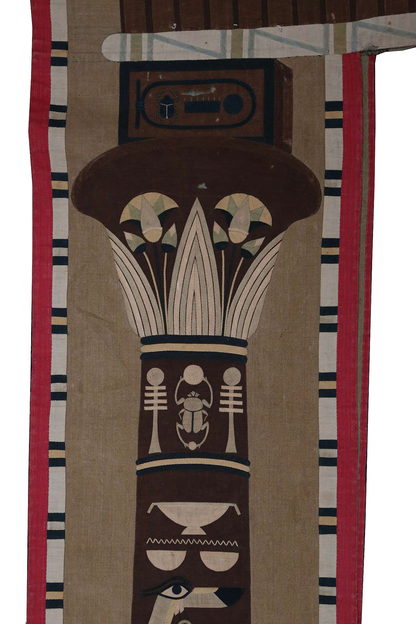 A NUBIAN OVER-DOOR HANGING EGYPTIAN-STYLE SCENE 275cm x 180cm - Image 6 of 6