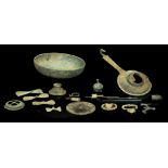 A GROUP OF CLASSICAL BRONZE ARTEFACTS Circa 8th Century B.C - 3rd Century A.D. Including two