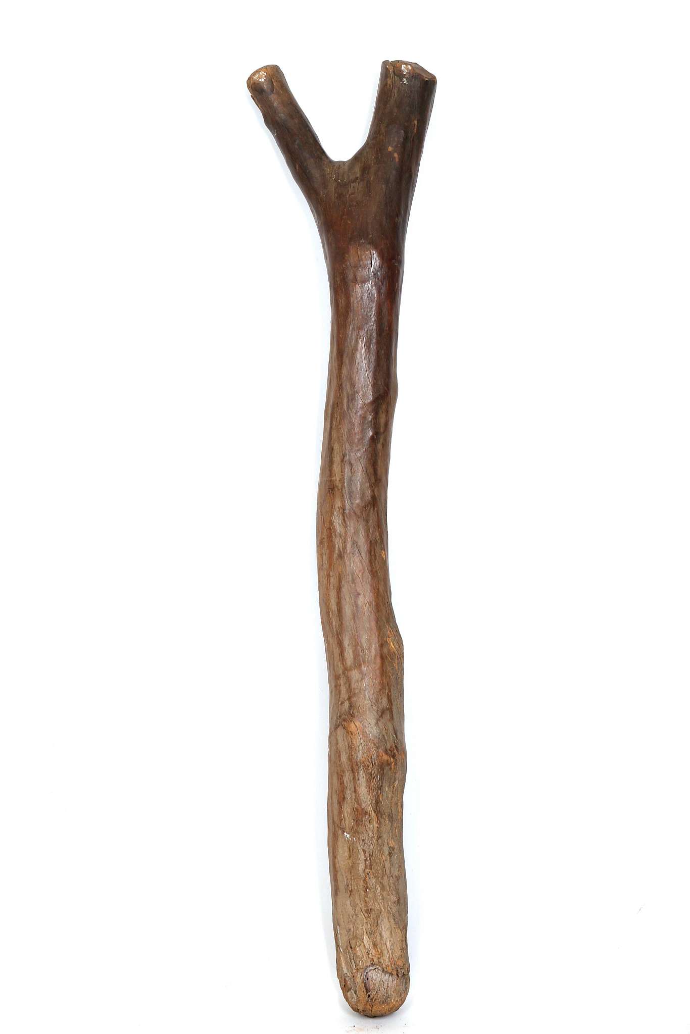 A DOGON LADDER, MALI Of typical stepped, Y-shaped form, with shiny brown patina, 163cm high - Image 2 of 4