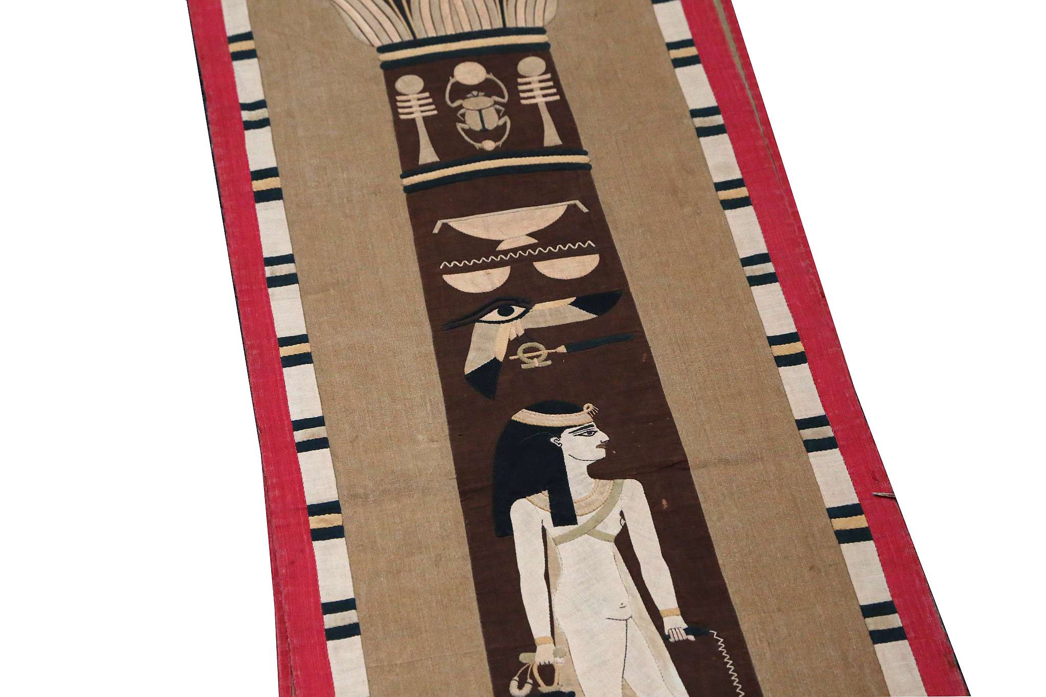 A NUBIAN OVER-DOOR HANGING EGYPTIAN-STYLE SCENE 275cm x 180cm - Image 5 of 6