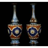 A PAIR OF LATE 19TH CENTURY ROYAL DOULTON, STONEWA