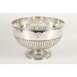 An Edwardian, hallmarked silver rose bowl with ½ f