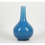 A Chinese turquoise glazed pear shaped vase, late