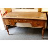 A late Victorian, mahogany writing front desk, abo