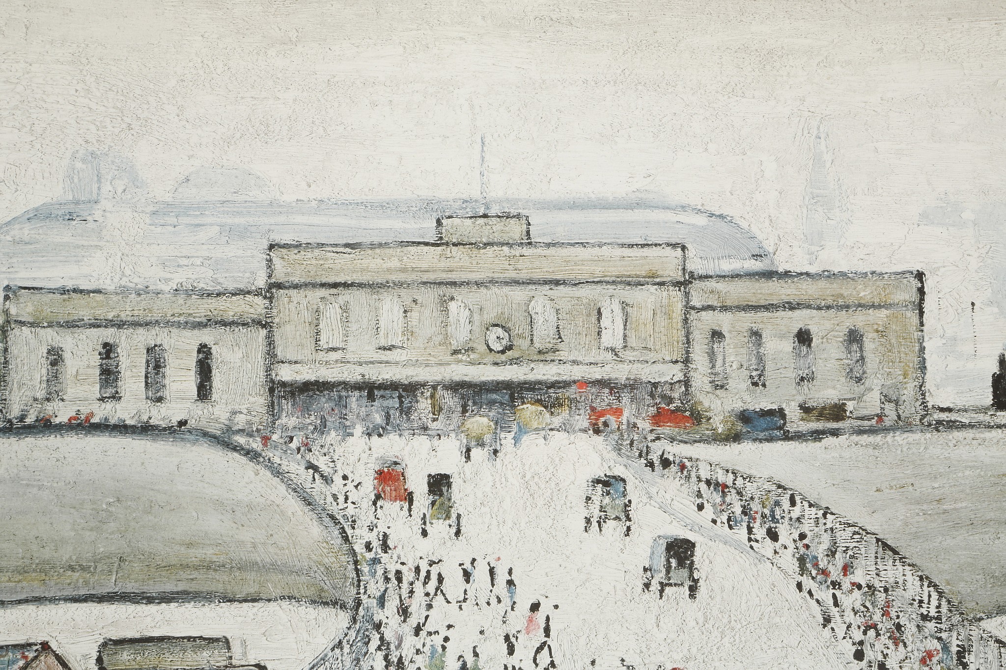 L.S. Lowry (Laurence Stephen) R.A., British, 1887-1976. 'Station Approach' (printed 1964), scene - Image 5 of 6