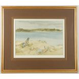 After Russell Flint, four coloured prints, depicting a Spanish view with figures, all framed and