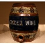 A Royal Doulton 'ginger wine' glazed stoneware barrel, 24.5cm high.