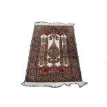 Indian Kashmir silk rug, 1.78m x 1.22m. Condition rating A/B.