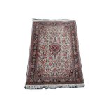 Persian silk qum rug, 1.50m x 1.04m. Condition rating A/B.