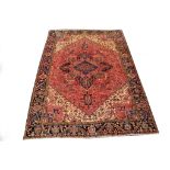 Persian Heriz carpet, North West Iran, 3.53m x 2.56m. Condition rating A.