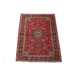 Persian Kashan rug, Central Iran, 1.55m x 1.10m. Condition rating B.