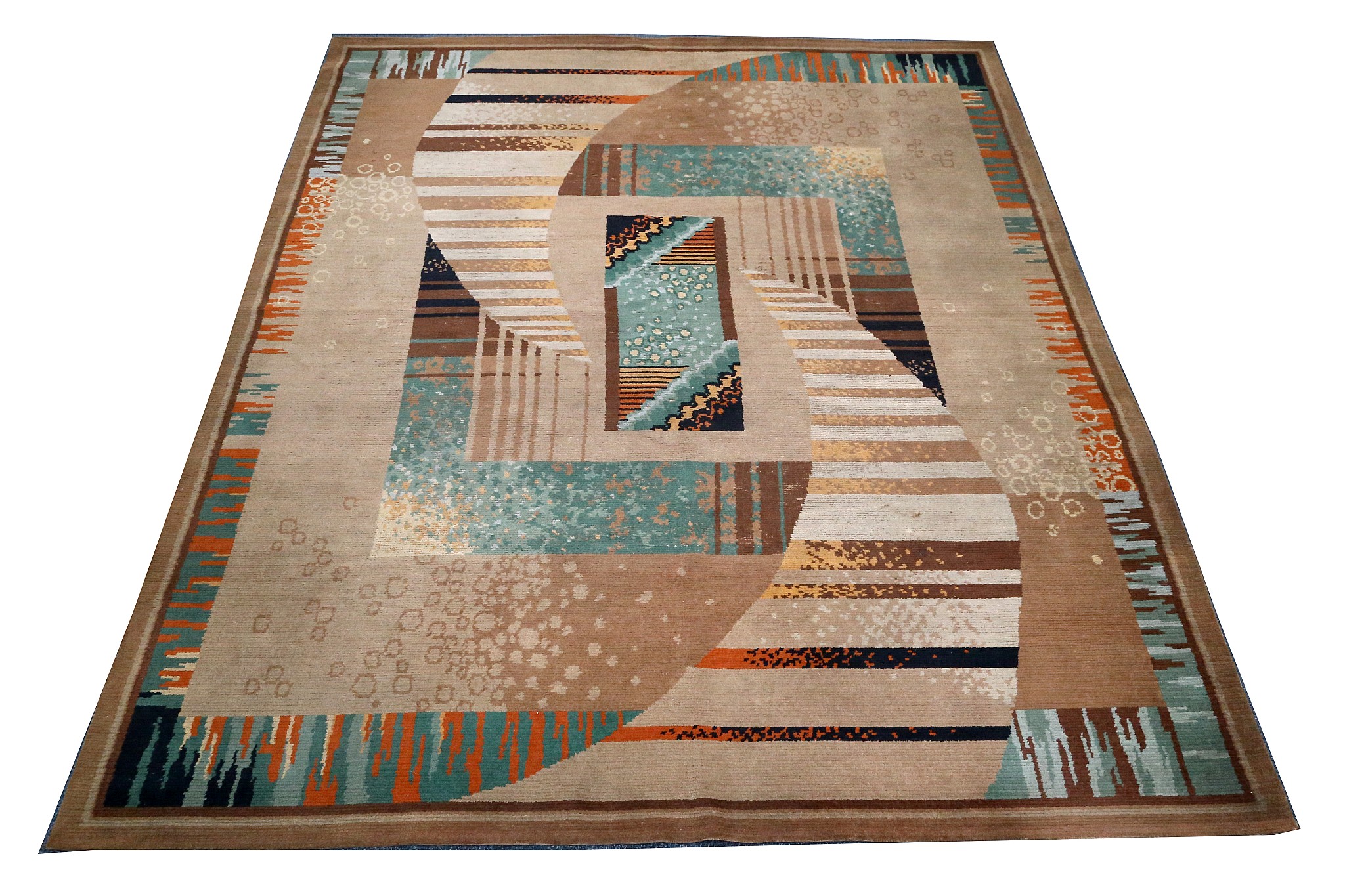 Art Deco, machine-made carpet, possibly English, with original ticket dated from 1932, 3.19m x 2.