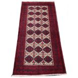 Persian meshed belouch rug, North East Iran, 2.30m x 1.10m. Condition rating A.