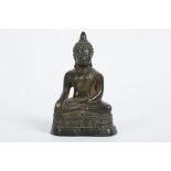 A THAI BRONZE SEATED BUDDHA. 13cm H.