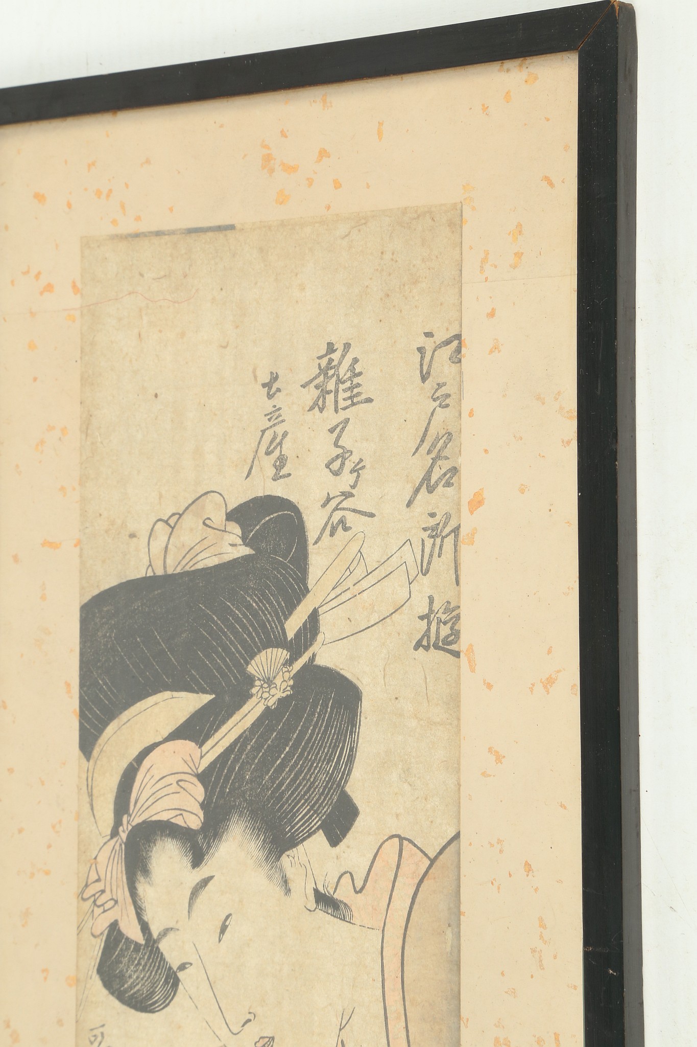 A SET OF THREE JAPANESE PILLAR PAINTINGS BY UTAMORO. 60 x 11cm (3) - Image 20 of 20