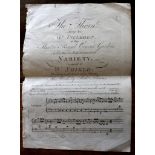 SHIELD, William (1748–1829). The Thorn Sung by Mr. Incledon at the Theatre Royal Covent Garden And