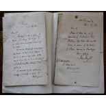 BRIGHT, John (1811-89). ALS [written to Rev. M. Walters] dated Nov. 1881. "Dear Sir, I hope to